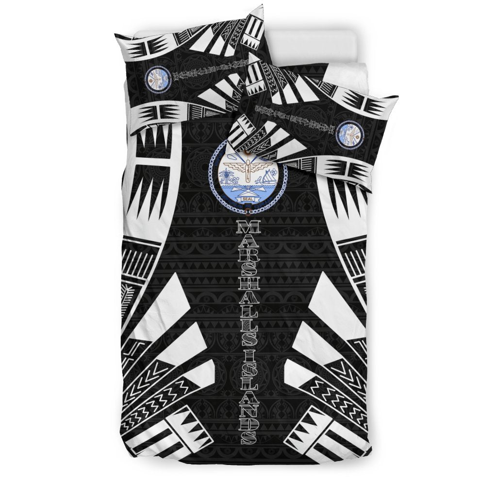 Marshall Islands Duvet Cover Set - Polynesian Tattoo - Polynesian Pride