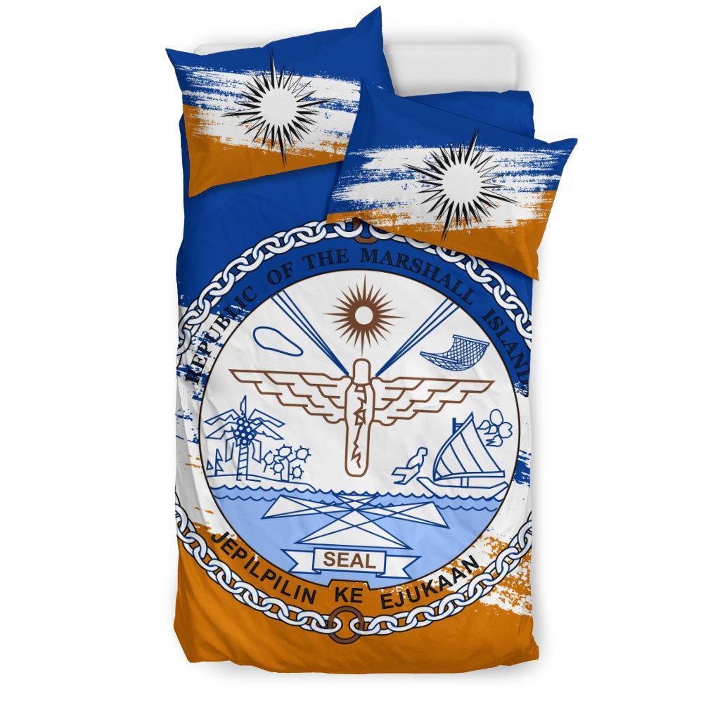 Marshall Islands Duvet Cover Set - Marshall Islands Seal Premium - Polynesian Pride