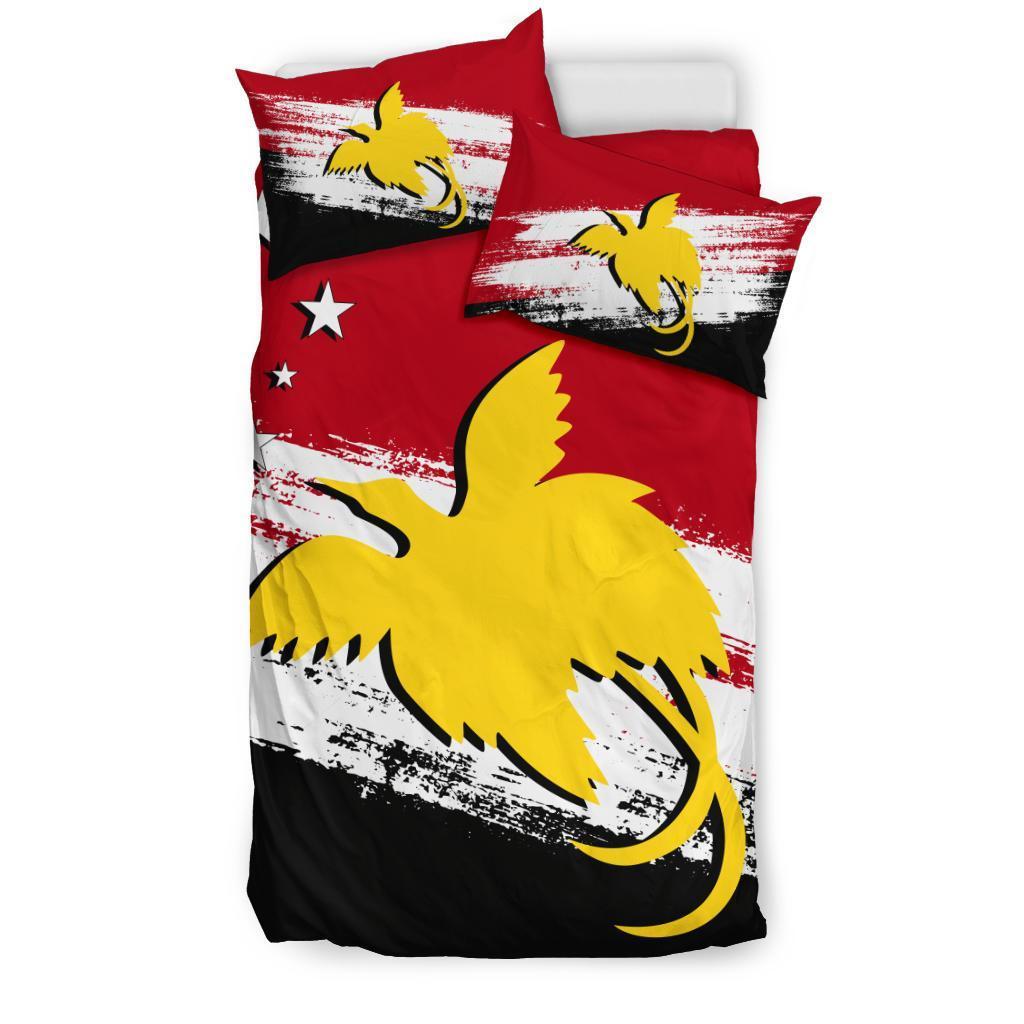 Papua New Guinea Duvet Cover Set - Papua New Guinea Flag Premium 1 - Polynesian Pride