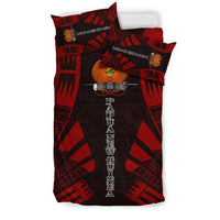Papua New Guinea Duvet Cover Set - Polynesian Tattoo Red - Polynesian Pride
