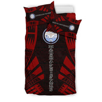 Marshall Islands Duvet Cover Set - Polynesian Tattoo Red - Polynesian Pride