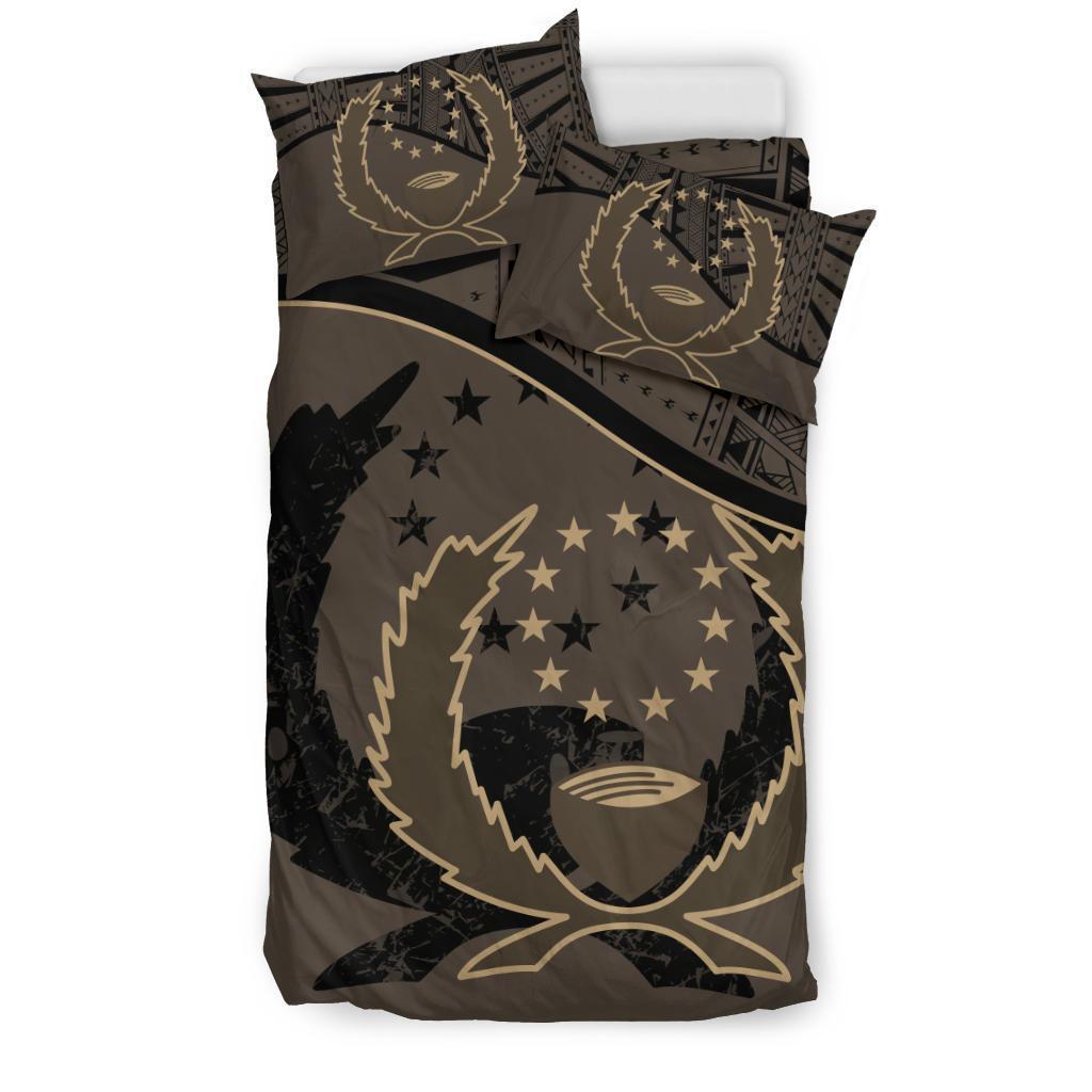 Pohnpei Duvet Cover Set - Pohnpei Flag Brown - Polynesian Pride