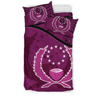 Pohnpei Duvet Cover Set - Pohnpei Flag Pink - Polynesian Pride