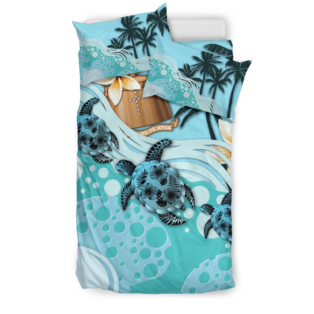 Tokelau Bedding Set - Blue Turtle Hibiscus - Polynesian Pride