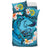 Polynesian Duvet Cover Set - Vanuatu Bedding Set Blue Plumeria Animal Tattoo - Polynesian Pride