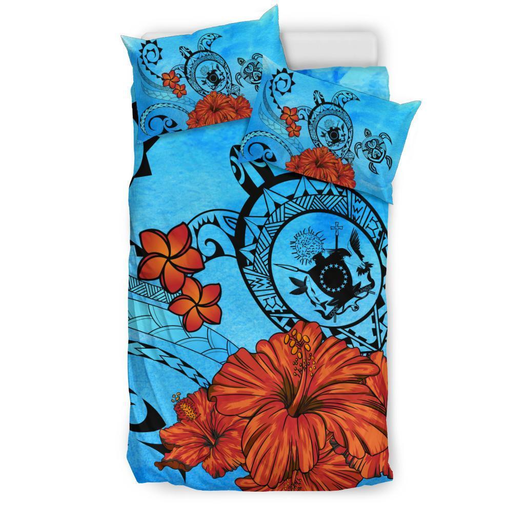 Cook Islands Coat Of Arms Poly Sea Background Bedding Set - Polynesian Pride