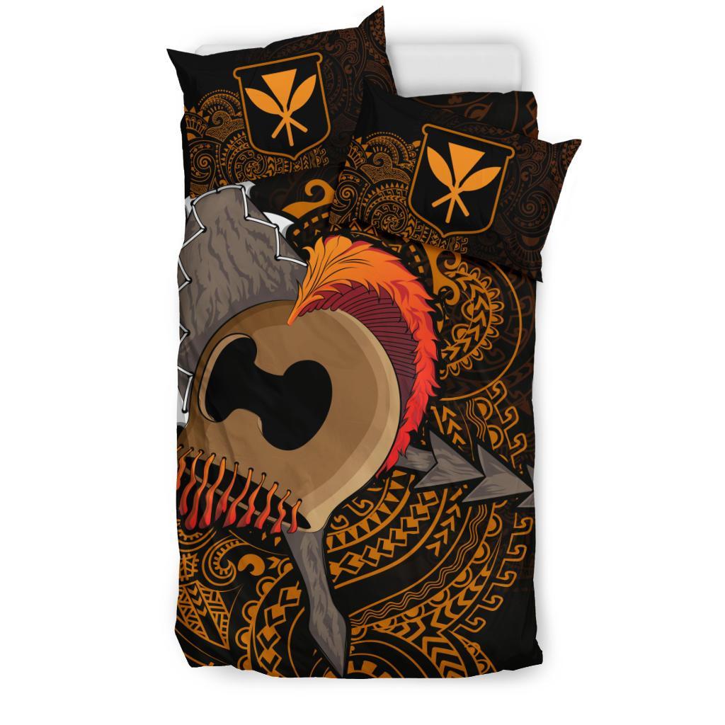 Hawaiian Warrior Helmet Kanaka Polynesian Bedding Set - Polynesian Pride