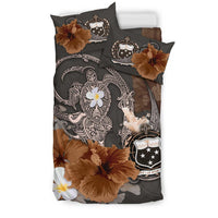 Samoa Bedding Set - Hibiscus Turtle Tribal Brown - Polynesian Pride