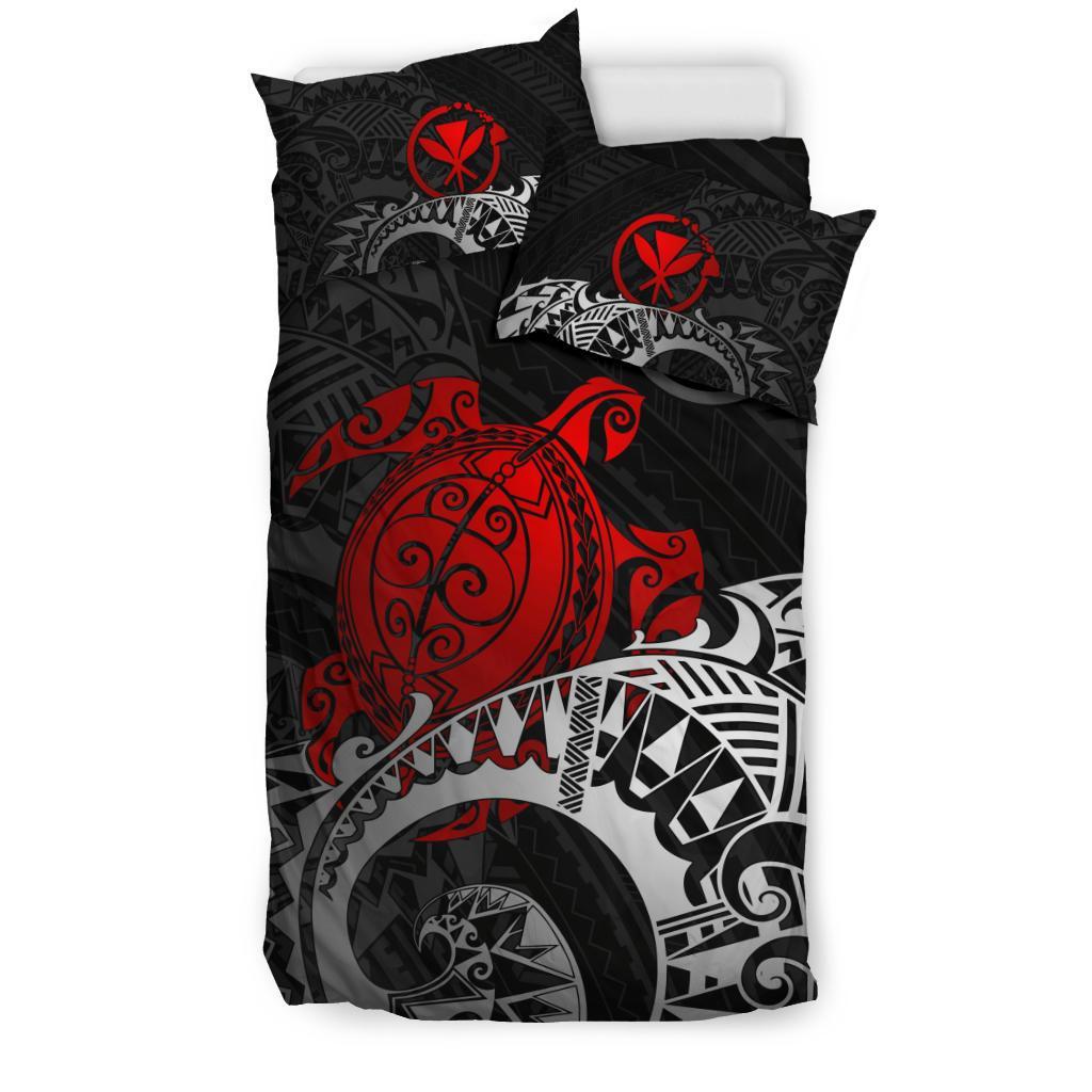 Polynesian Hawaii Duvet Cover Set - Polynesian Turtle (Red) - Polynesian Pride