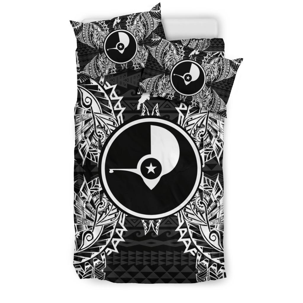 Polynesian Bedding Set - Yap Duvet Cover Set Map Black - Polynesian Pride