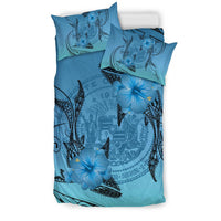 Hawaii Whale Coat Of Arm Polynesian Bedding Set - Polynesian Pride
