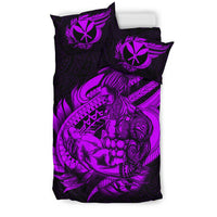 Polynesian Bedding Set - Hawaii Duvet Cover Set Father And Son Purple - Polynesian Pride