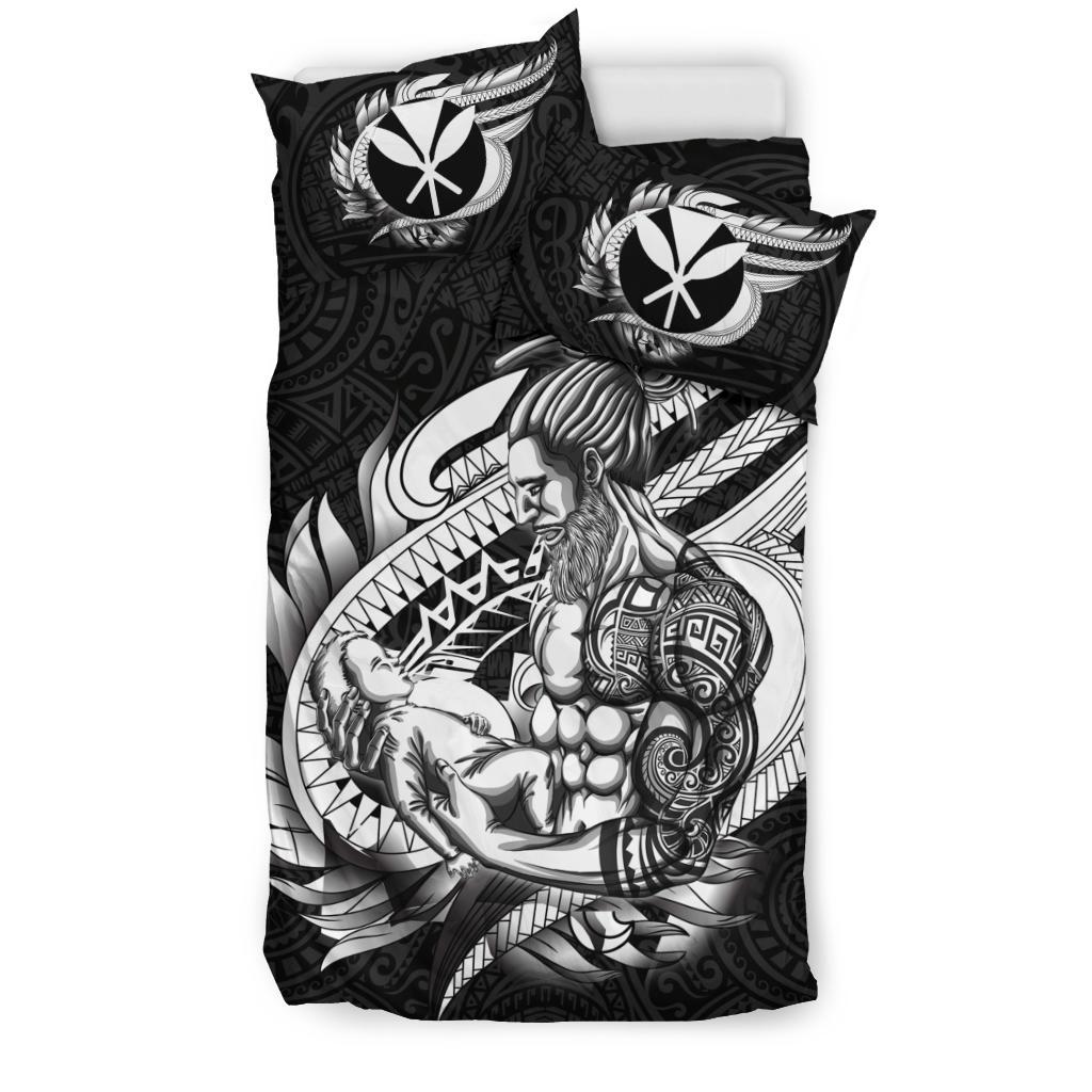 Polynesian Bedding Set - Hawaii Duvet Cover Set Father And Son Black - Polynesian Pride