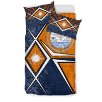 Marshall Islands Bedding Set - Marshall Islands Flag with Polynesian Patterns - Polynesian Pride