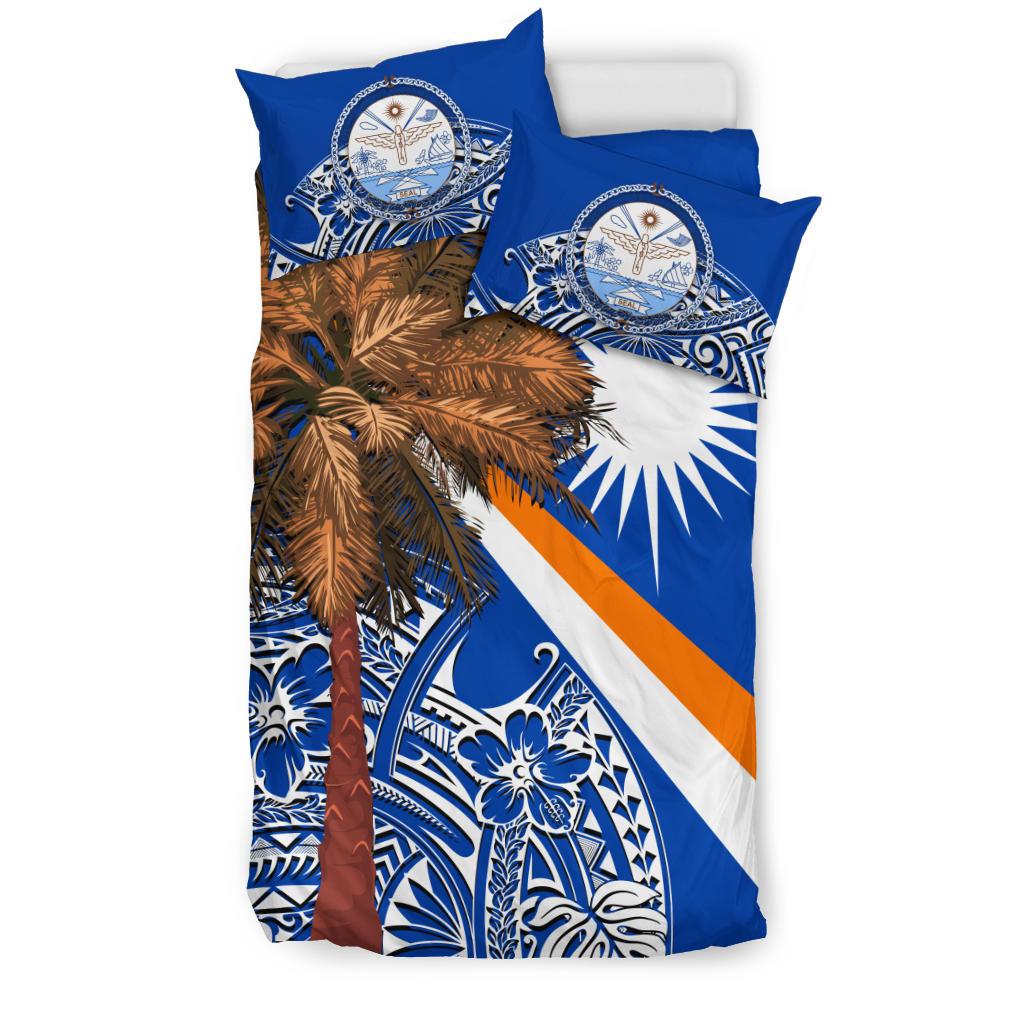 Polynesian Bedding Set - Marshall Islands Duvet Cover Set Palm Tree - Polynesian Pride