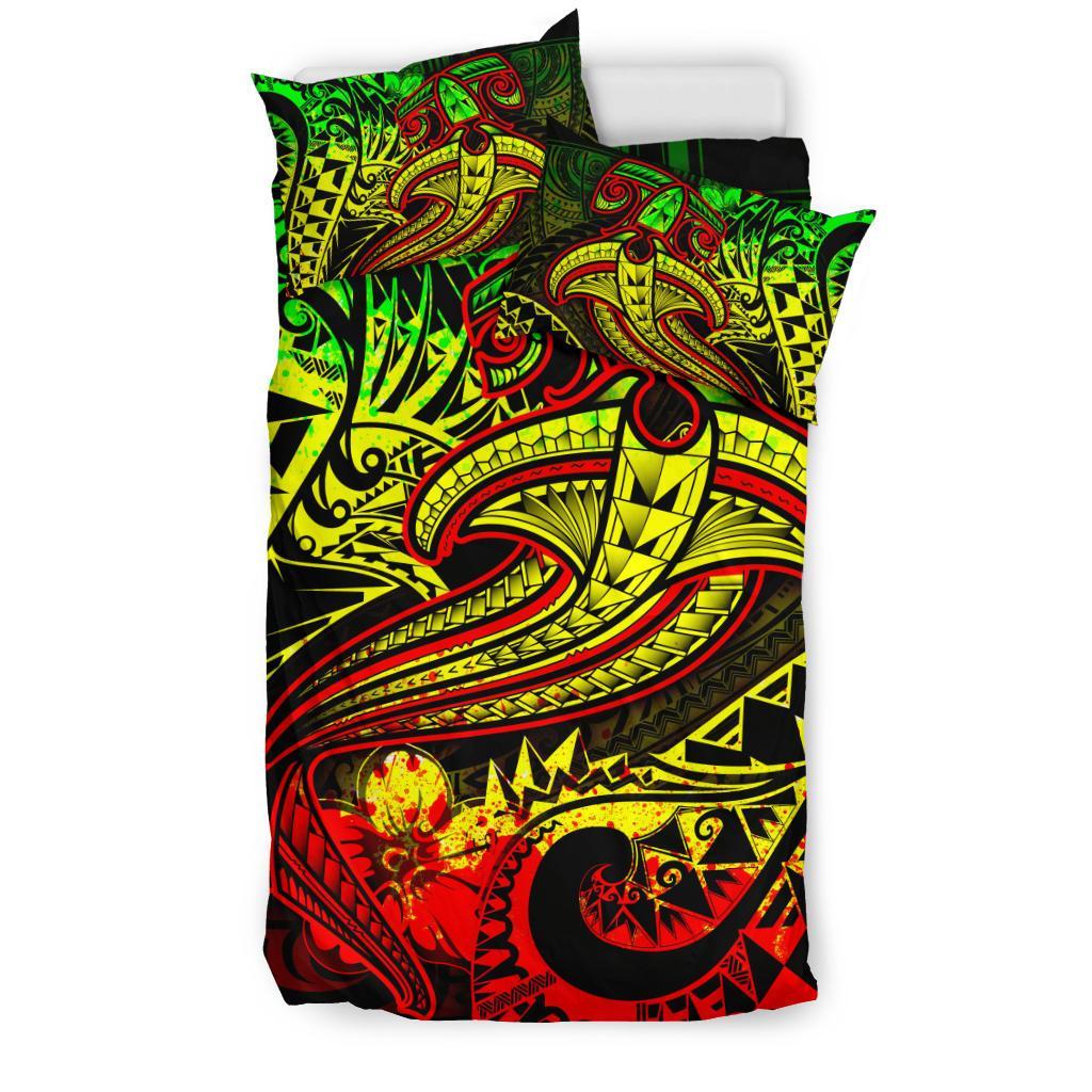 Polynesian Bedding Set - Reggae Shark Polynesian Tattoo - Polynesian Pride