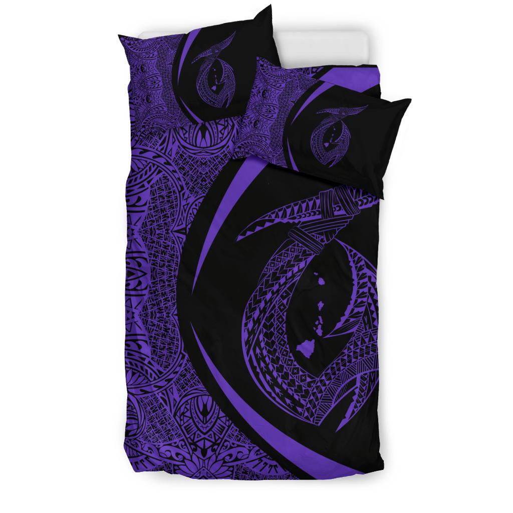 Hawaii Fish Hook Polynesian Bedding Set - Circle Style Purple - Polynesian Pride