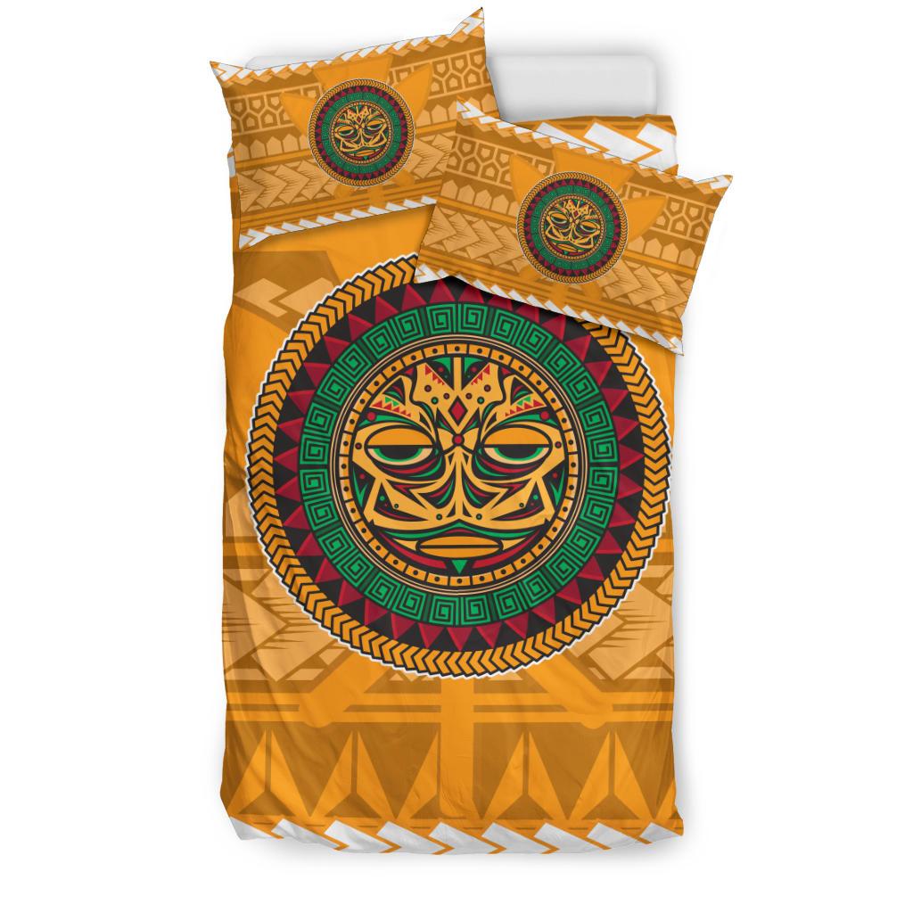Hawaii Tiki Kanaka Polynesian - Bedding Set AH - Polynesian Pride