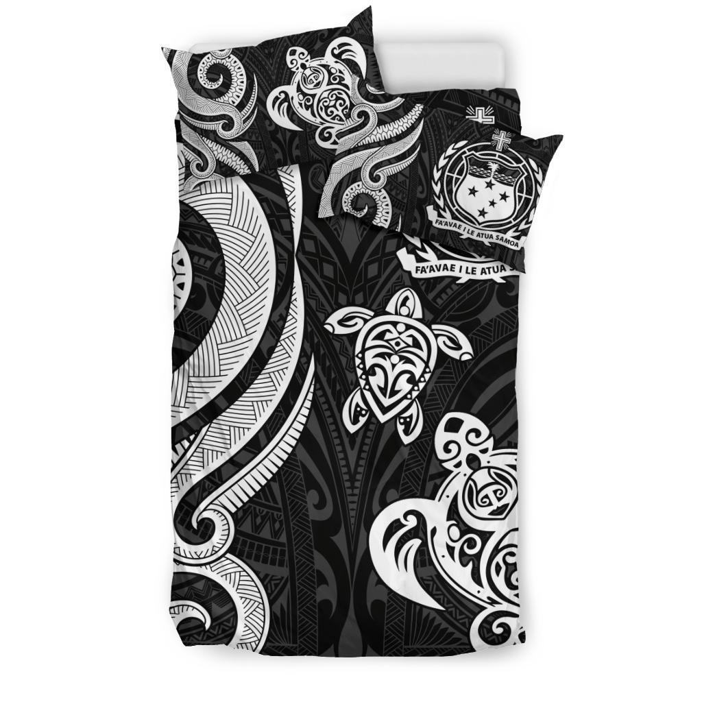 Samoa Polynesian Bedding Set - White Tentacle Turtle - Polynesian Pride