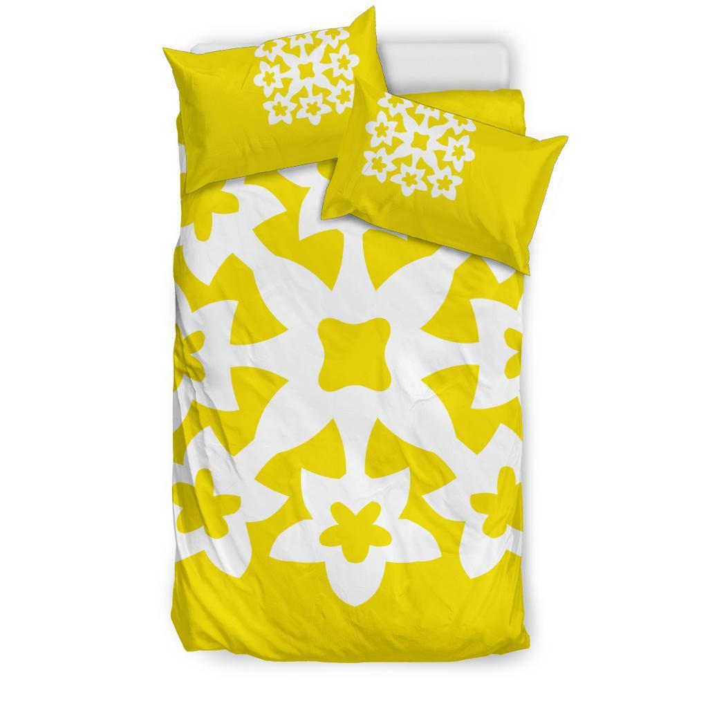 Hawaiian Bedding Set Royal Pattern - Yellow - A1 Style - Polynesian Pride