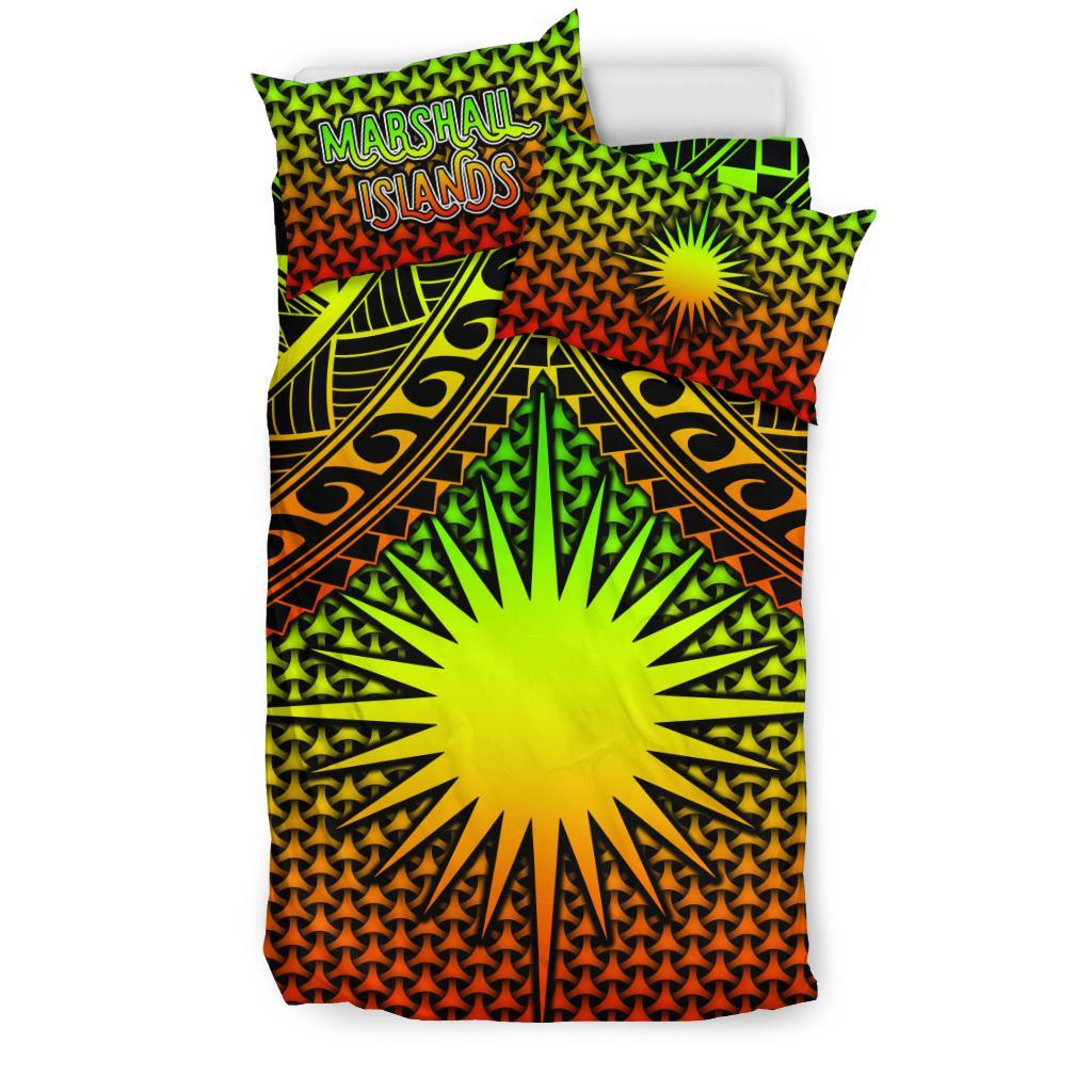 Polynesian Marshall Islands Bedding Set - Reggae Vintage Polynesian Patterns - Polynesian Pride