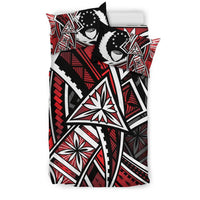 Pohnpei Bedding Set - Tribal Flower Special Pattern Red Color - Polynesian Pride