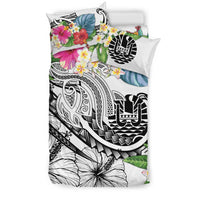 Tonga Polynesian Bedding Set - Summer Plumeria (White) - Polynesian Pride