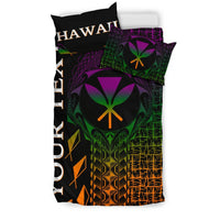 Hawaii Custom Personalised Bedding Set - Kanaka Maoli Rocket Style - Polynesian Pride