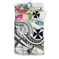 Wallis and Futuna Polynesian Bedding Set - Summer Plumeria (White) - Polynesian Pride
