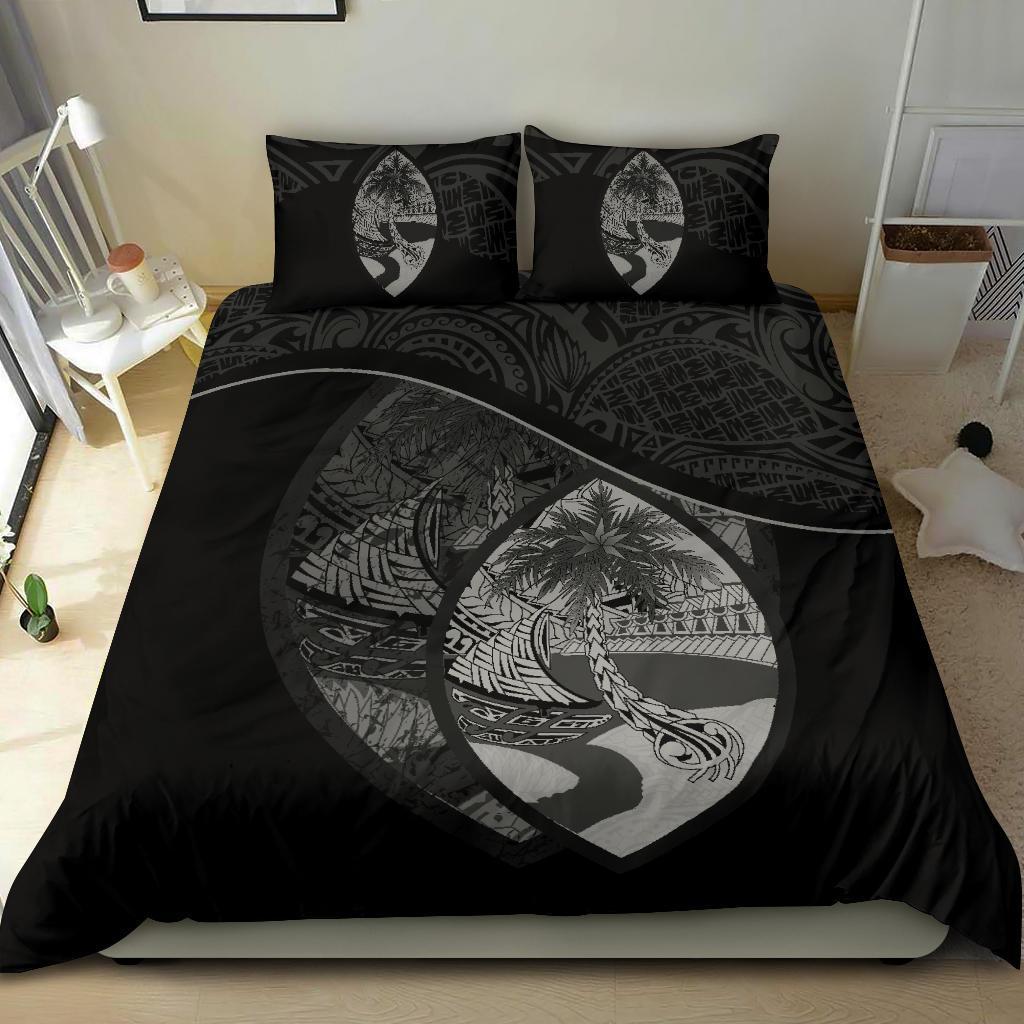 Polynesian Duvet Cover Set - Guam Bedding Set Black - Polynesian Pride