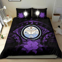 Marshall Island Duvet Cover Set - Marshall Island Seal & Purple Hibiscus - Polynesian Pride