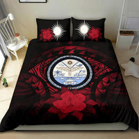Marshall Island Duvet Cover Set - Marshall Island Seal & Red Hibiscus - Polynesian Pride