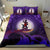 Vanuatu Bedding Set - Wave And Hibiscus Purple - Polynesian Pride