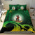 Vanuatu Bedding Set - Wave And Hibiscus Green - Polynesian Pride