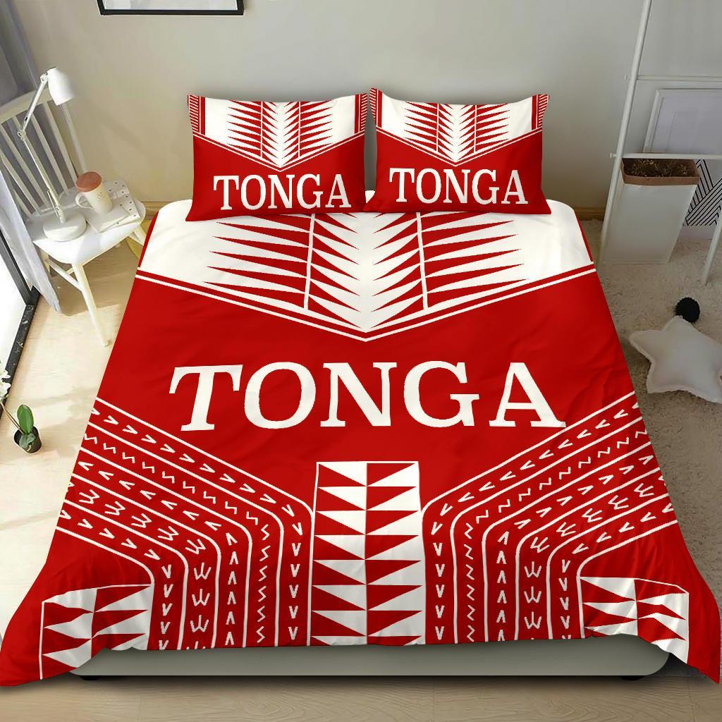 Polynesian Bedding Set - Tonga Pattern Duvet Cover Set Red - Polynesian Pride