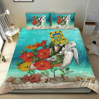 Polynesian Duvet Cover Set - Tuvalu Bedding Set Ocean Turtle Hibiscus - Polynesian Pride