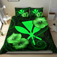 Polynesian Hawaii Duvet Cover Set - Hibiscus Green Green - Polynesian Pride