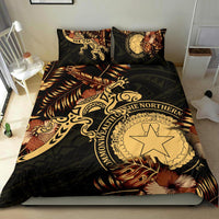 Polynesian Duvet Cover Set - Northern Mariana Islands Duvet Cover Set Lizrad Lucky Black - Polynesian Pride
