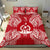 Polynesian Bedding Set - Vanuatu Duvet Cover Set Map Red White - Polynesian Pride