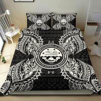 Polynesian Bedding Set - Federated States Of Micronesian Duvet Cover Set Map Black - Polynesian Pride
