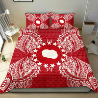 Polynesian Bedding Set - Cook Islands Duvet Cover Set Map Red White - Polynesian Pride