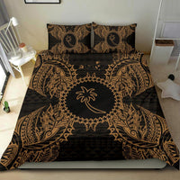 Polynesian Bedding Set - Chuuk Duvet Cover Set Map Gold - Polynesian Pride
