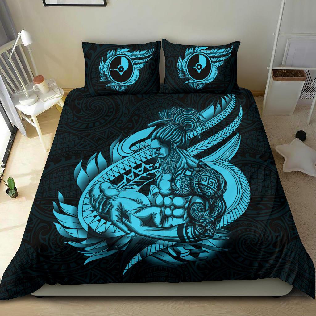 Polynesian Bedding Set - Yap Duvet Cover Set Father And Son Emerald - Polynesian Pride
