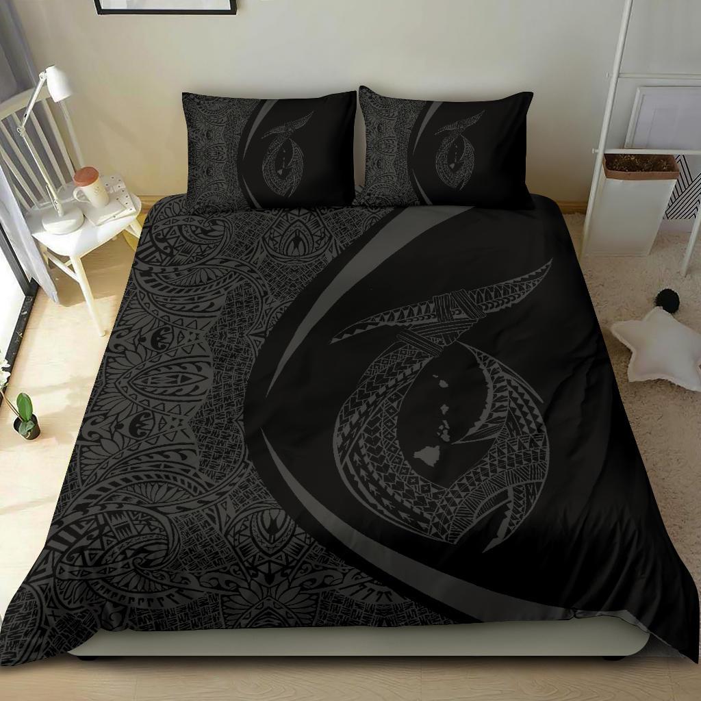 Hawaii Fish Hook Polynesian Bedding Set - Circle Style Gray - Polynesian Pride