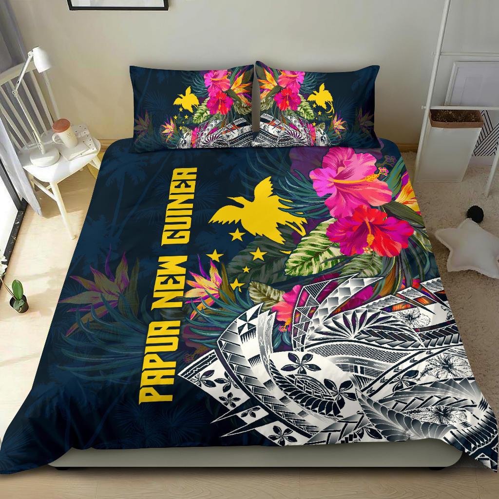 Papua New Guinea Bedding Set - Summer Vibes Blue - Polynesian Pride