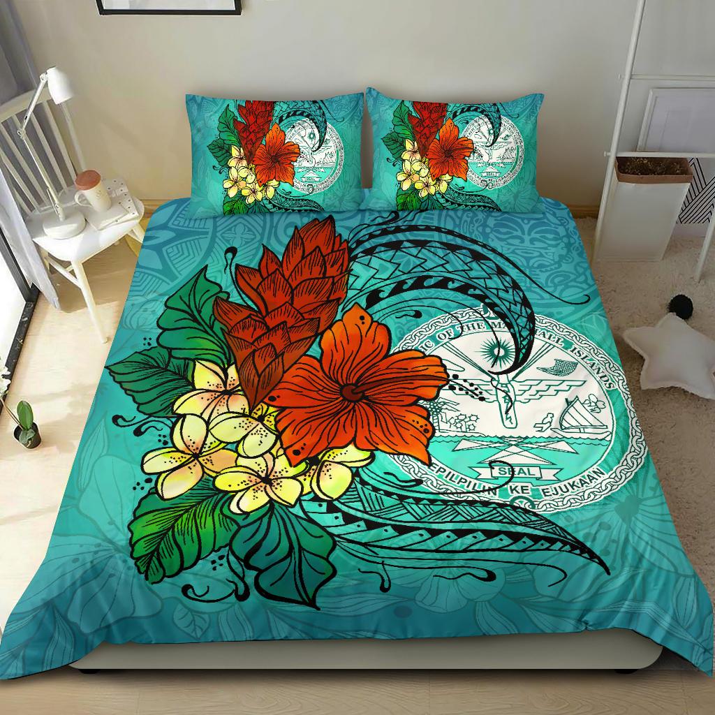 Marshall Islands Bedding Set - Tropical Flowers Style - Polynesian Pride