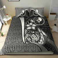 Yap Micronesian Bedding Set White - Turtle With Hook - Polynesian Pride