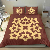 Hawaiian Bedding Set Royal Pattern - Coral - A1 Style - Polynesian Pride