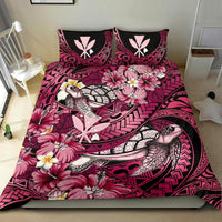 Kanaka Maoli (Hawaiian) Bedding Set - Waves Polynesian Turtle Hibiscus (Pink) - Polynesian Pride