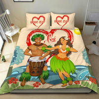 (Personalised) Hawaii Couple Valentines Bedding Set - Even Style - AH - Polynesian Pride